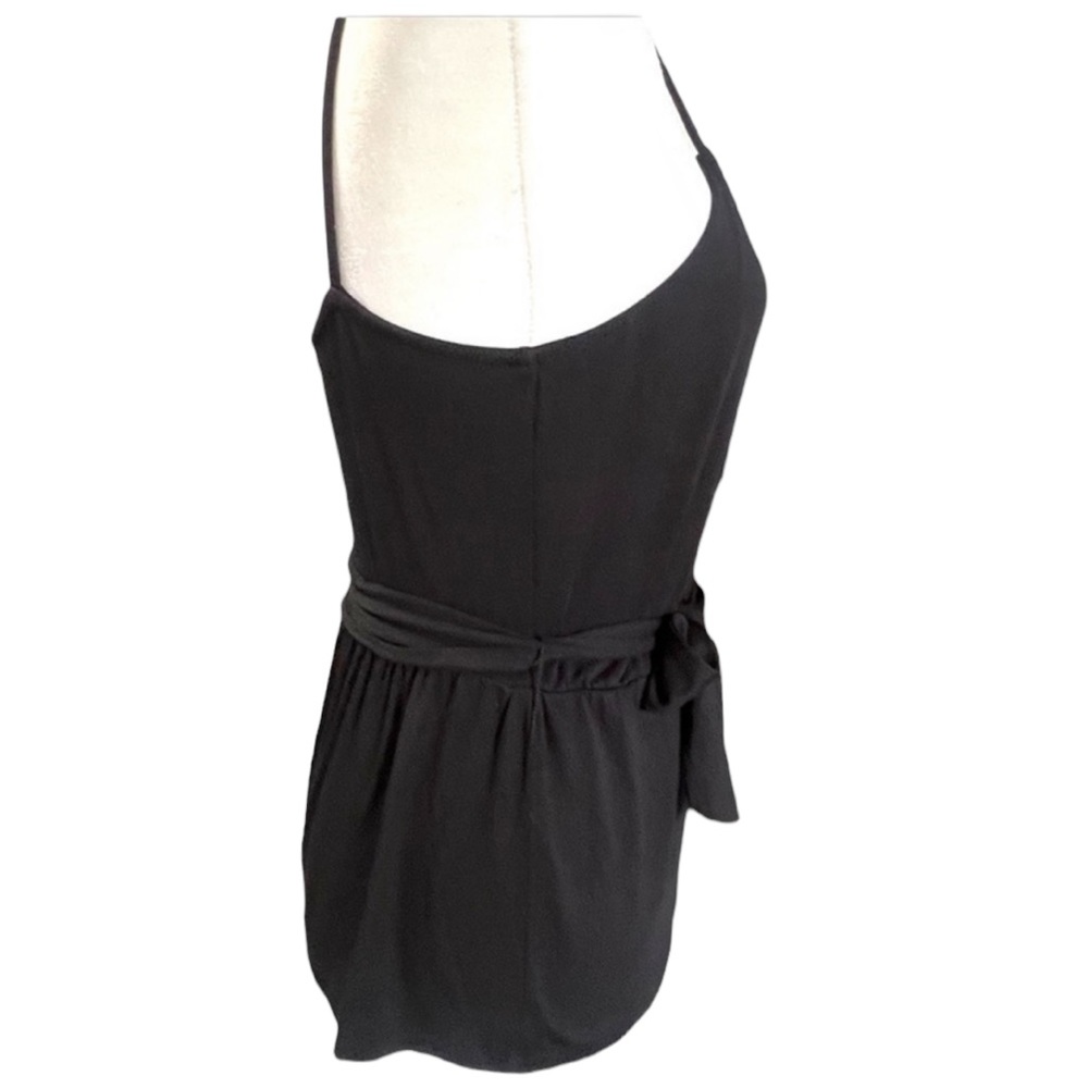 Bar III Essentials Spaghetti Strap Deep Black Top… - image 2